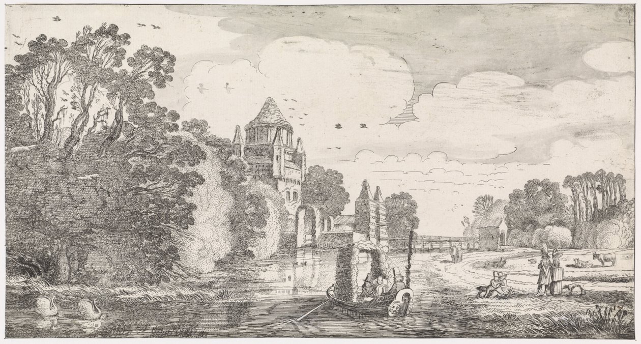 Small Houtpoort in Haarlem by Jan van de Velde (II)