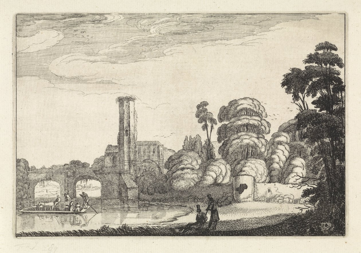 Bridge by a Ruin by Jan van de Velde (II)