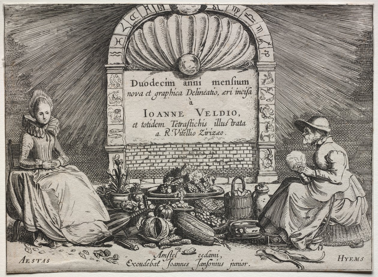 The Twelve Months: Title Page by Jan van de Velde II