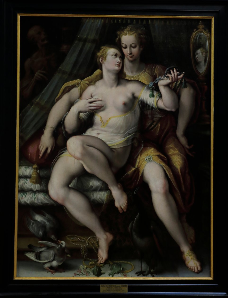 Vanity, Moderation and Death by Jan van der (1523-1605) Straet