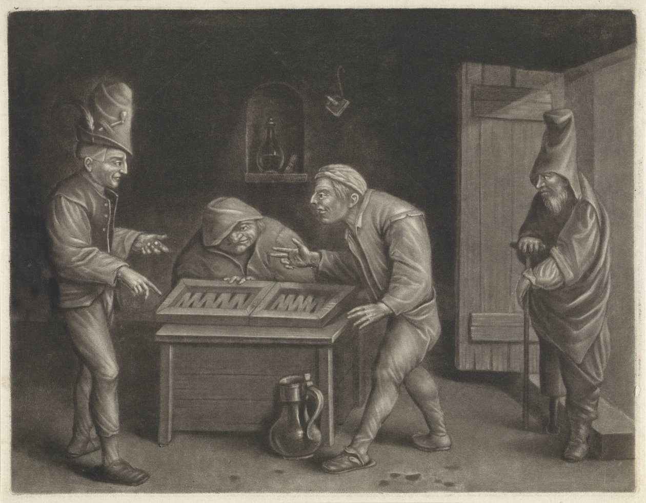 Backgammon players by Jan van der Bruggen