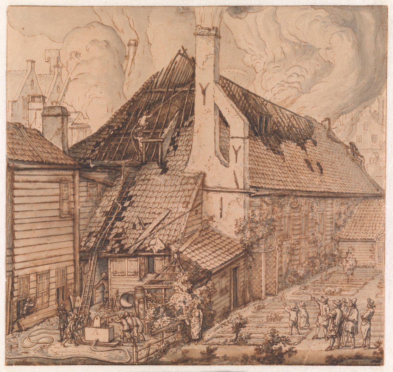 The Fire in the Soapworks “De Bruynvis” by Jan van der Heyden