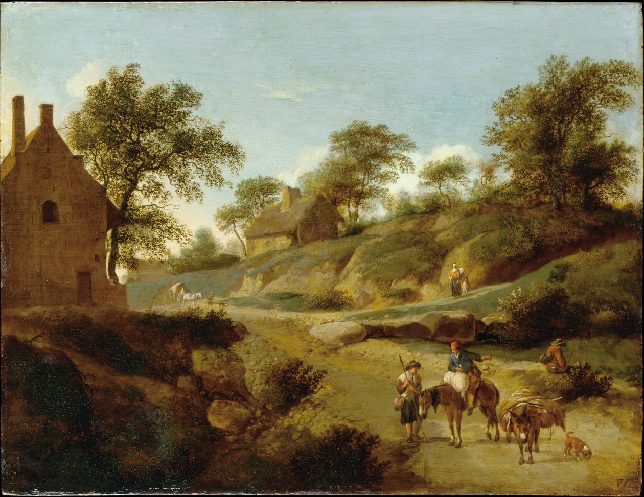On a Country Road by Jan van der Heyden