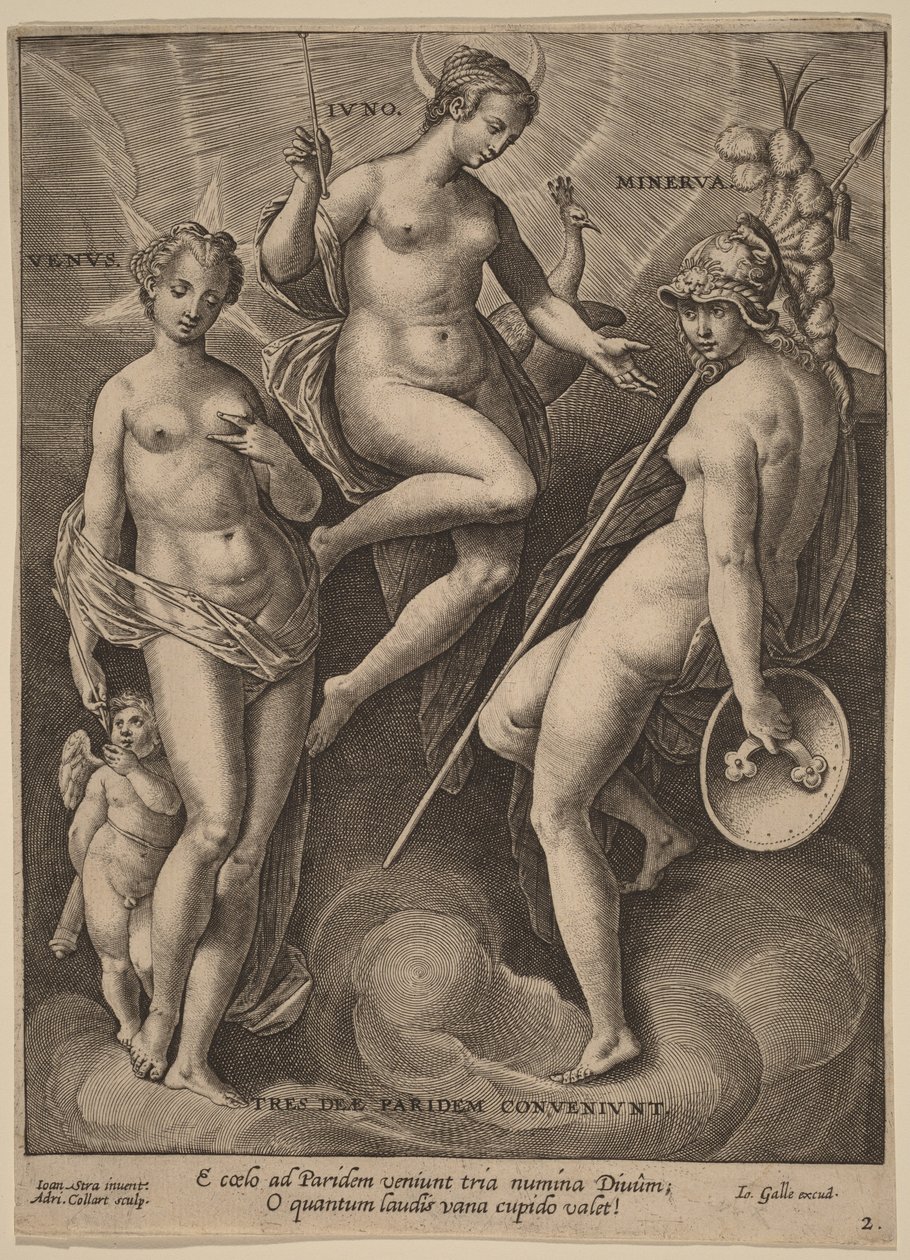 Venus, Juno and Minerva by Jan van der Straet