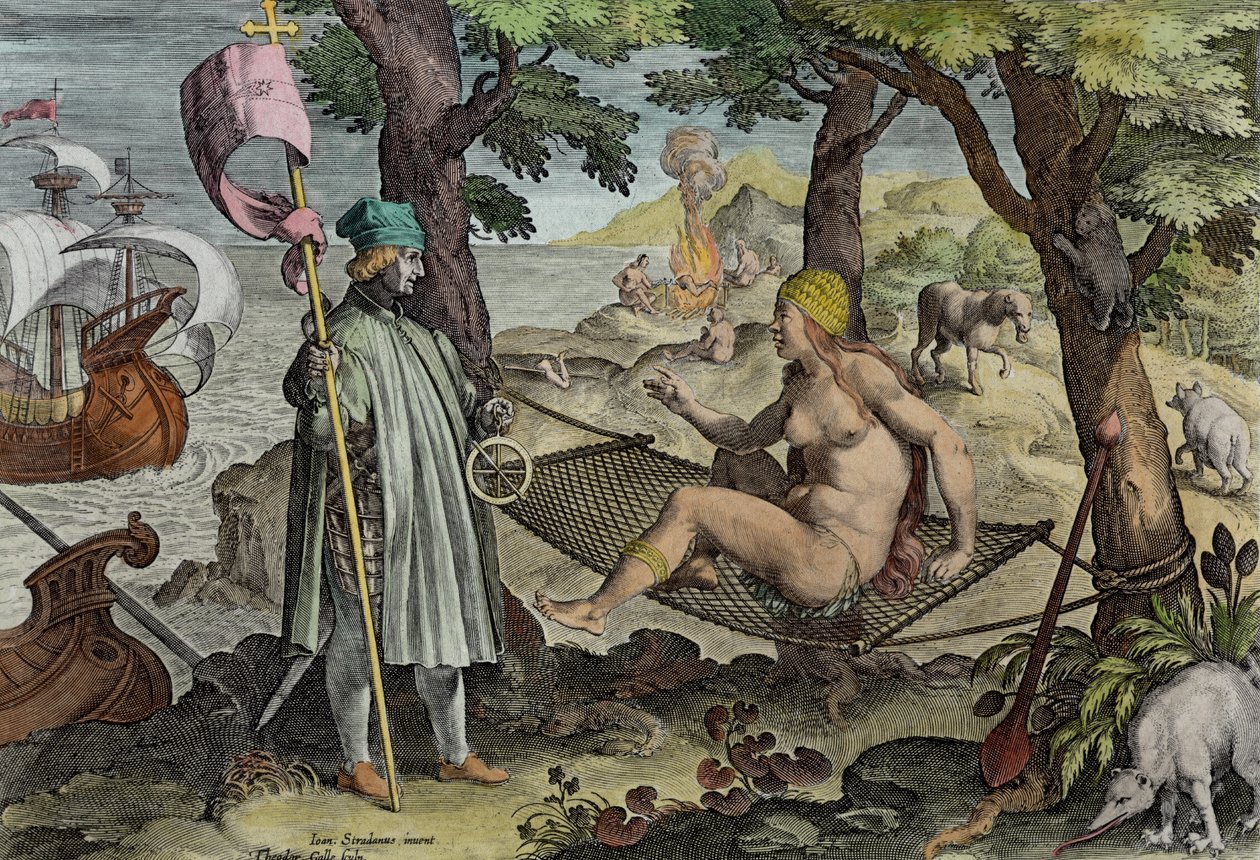 Vespucci Discovering America, plate 2 from 