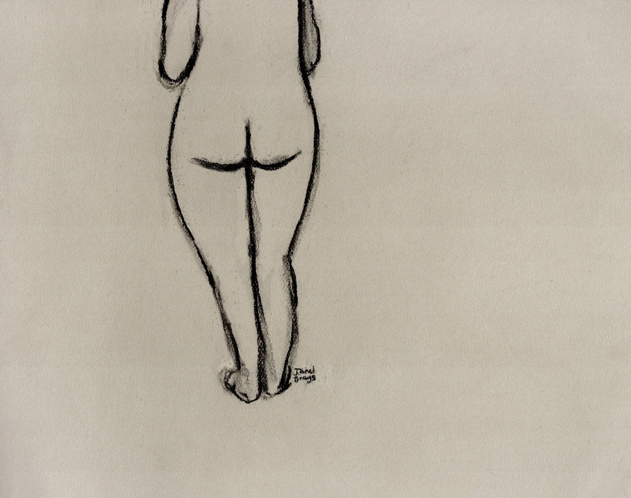 Female Figure Facing Away, c.2025 by Janel Bragg