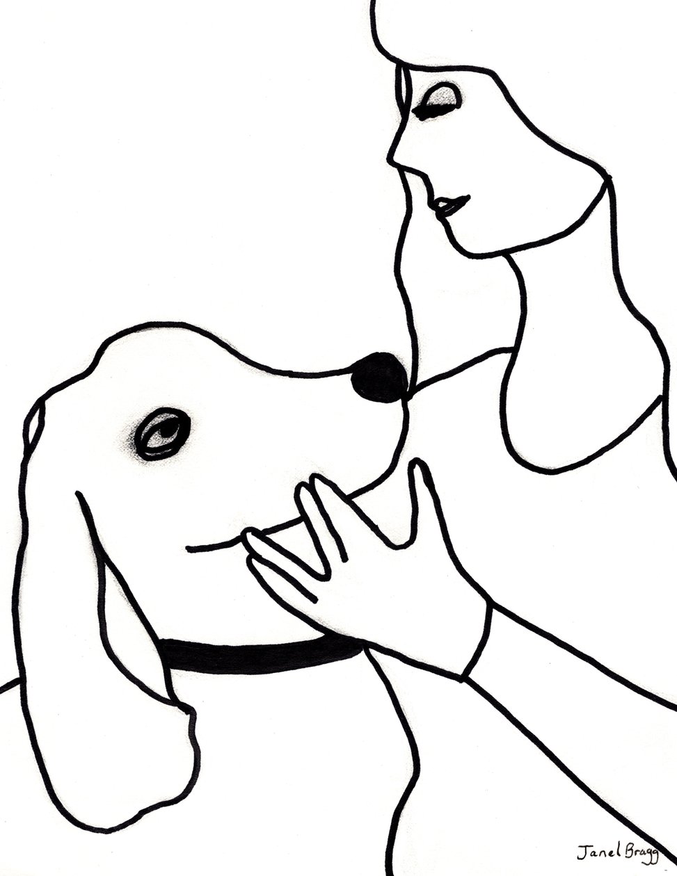 Vincent and Janel in Black Lines by Janel Bragg