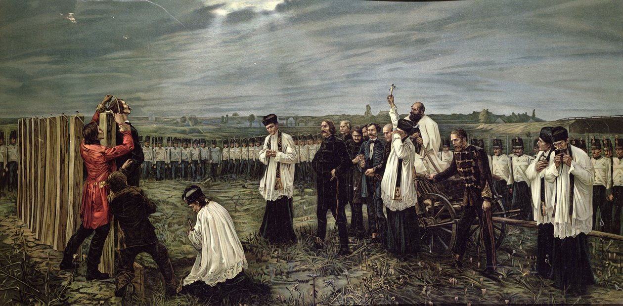 Execution of Hungarian Officers by the Austrians at Arad, Hungary on 6th October 1849 by Janos Thorma
