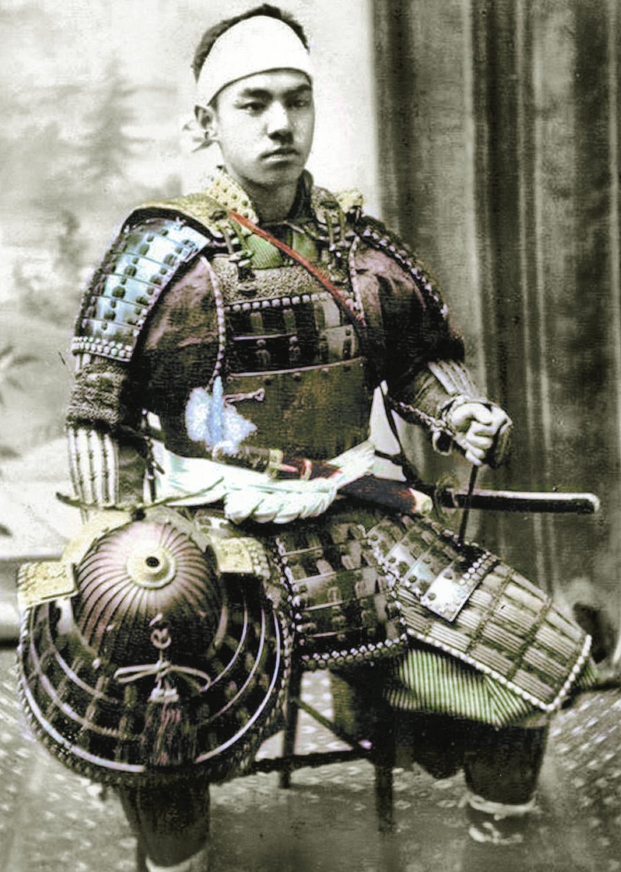 Samurai of Old Japan Armed with Full Body Armour, c.1880 (hand coloured ...