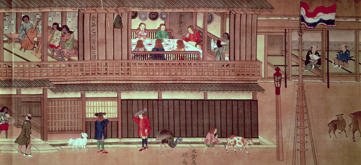 A domestic scene (right hand section of a scroll)