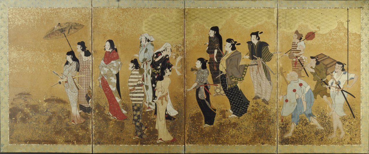 Cherry Blossom Viewing Picnic, c.1624-44 by Japanese School
