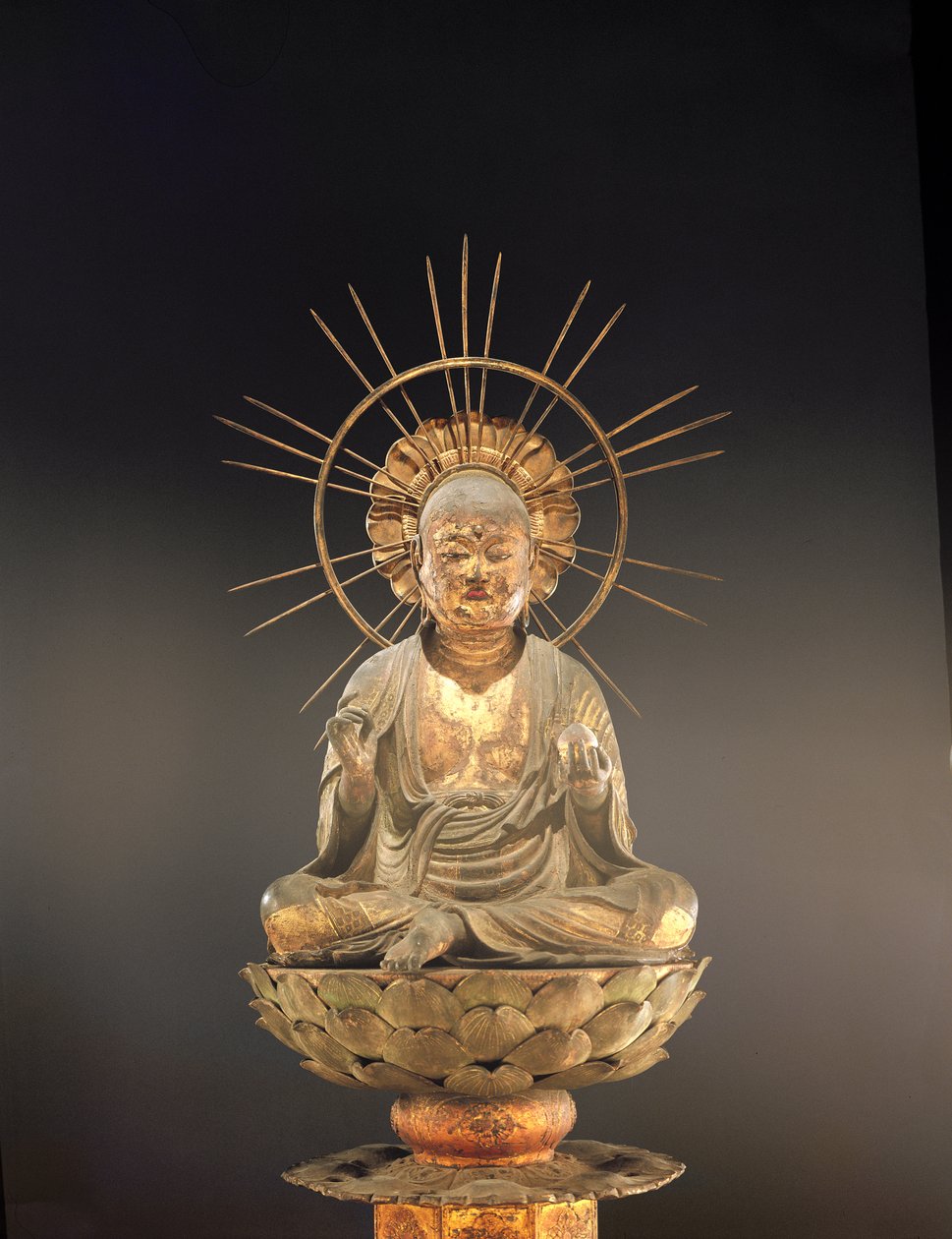 Jizo Bosatsu (Ksitigarbha), Kamakura period (1185-1333), second half of the 13th century (wood, lacquer and gold leaf) by Japanese School