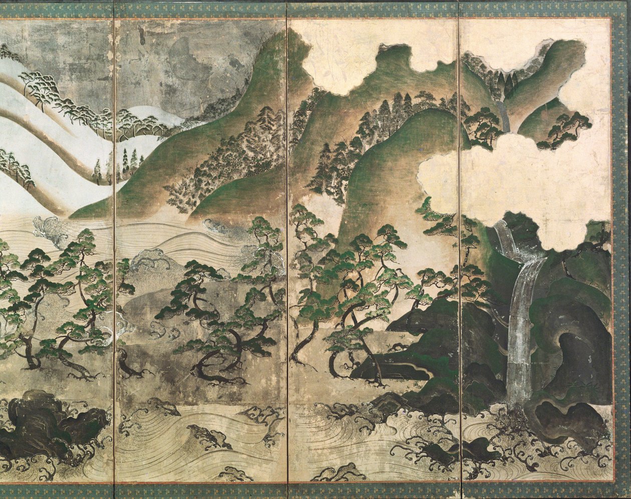 Moonlight Winter Landscape (detail) by Japanese School