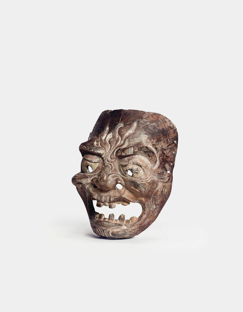 A Wood Gigaku Mask by Japanese School