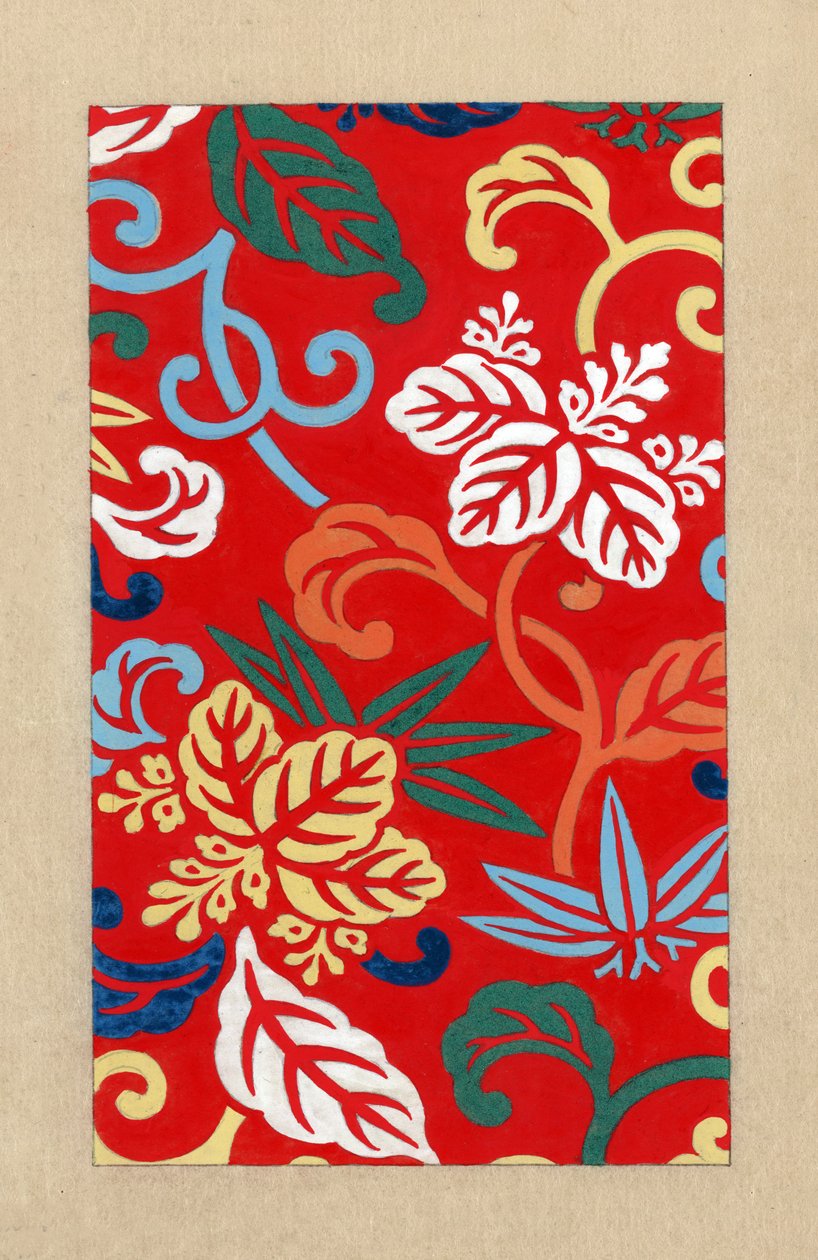 Design for fabric for making kimonos using the Nishike method of wood ...