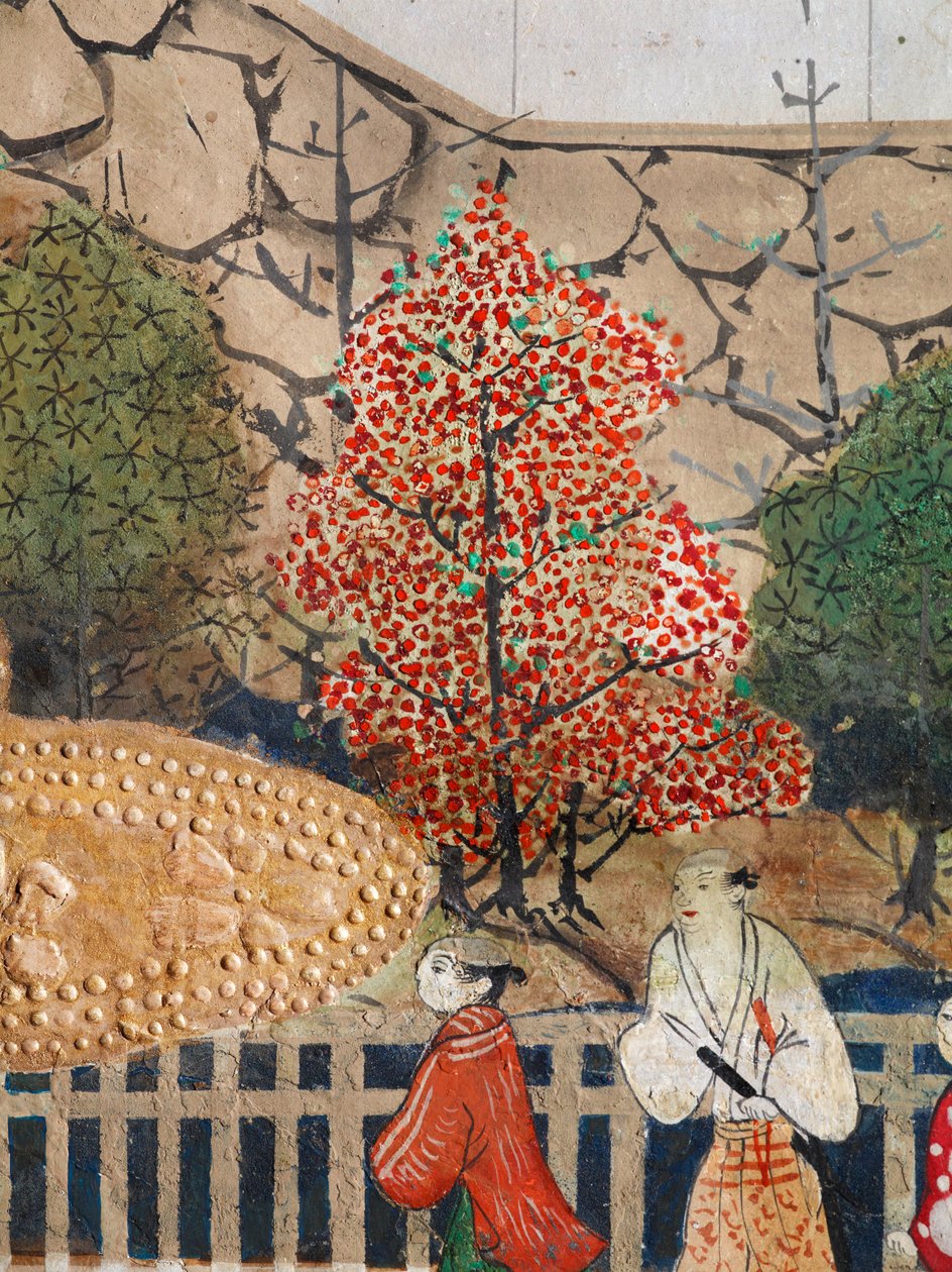 Osakazu Byobu - Japanese Eight-Panel Folding Screen by Japanese School