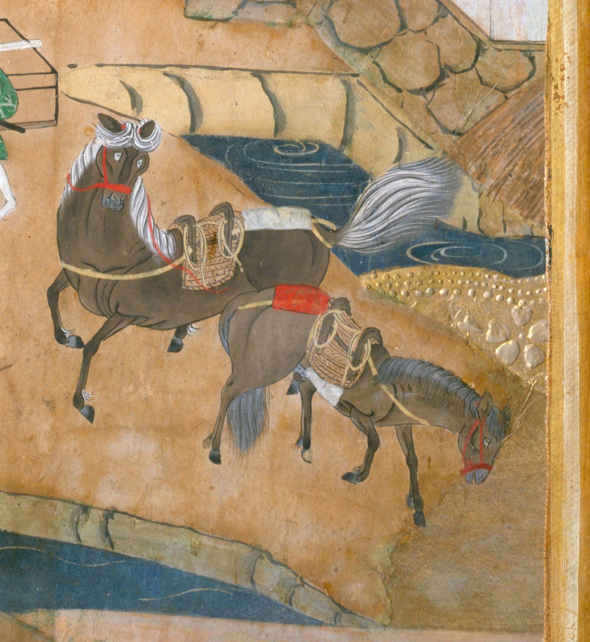 Osakazu Byobu - Japanese Eight-Panel Folding Screen by Japanese School