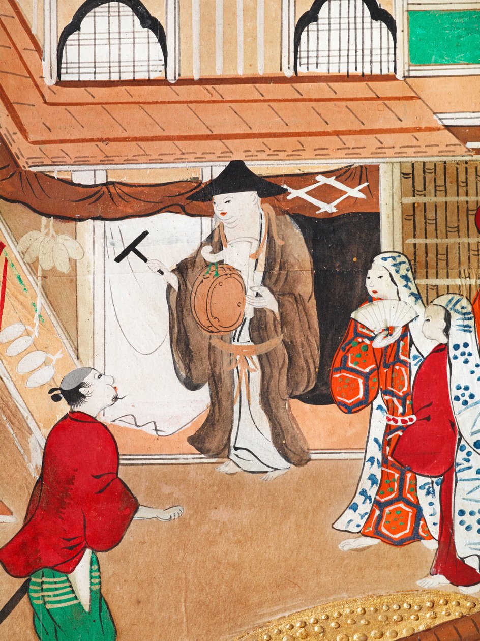 Osakazu Byobu - Japanese eight-panel folding screen by Japanese School