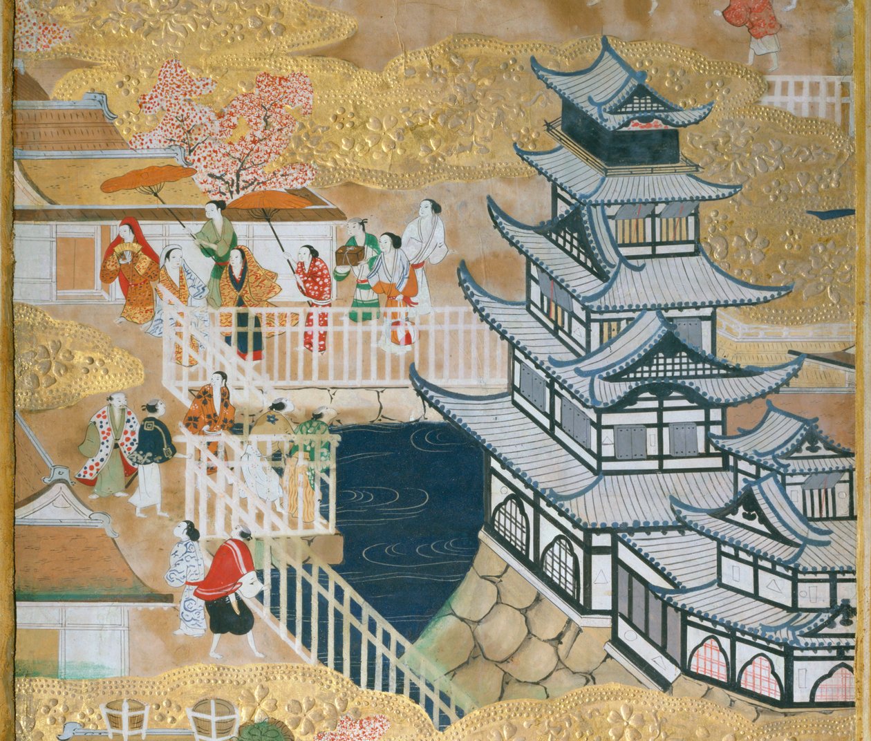 Osakazu Byobu - Japanese eight-panel folding screen