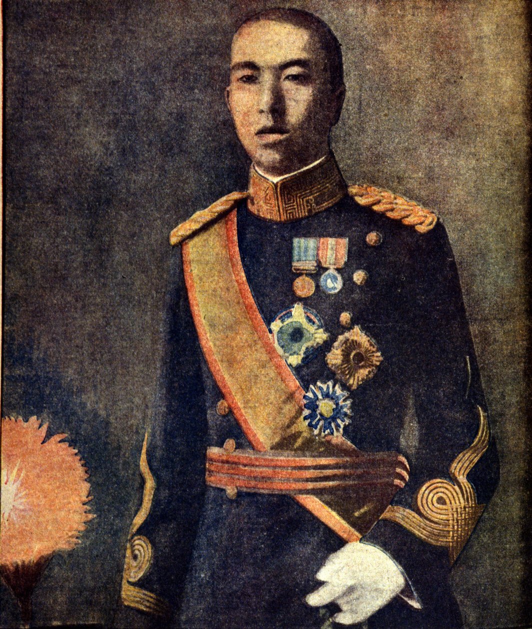 Portrait of Emperor Hirohito during the Regency period. Japanese press of the 1930s. by Japanese School