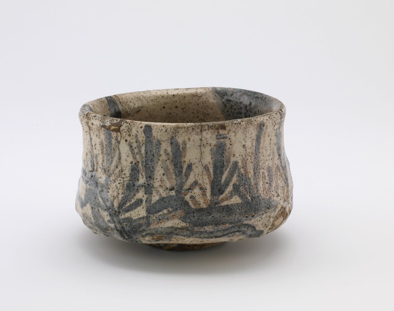 Tea bowl with design of gate and seedling pines, Momoyama period by Japanese School