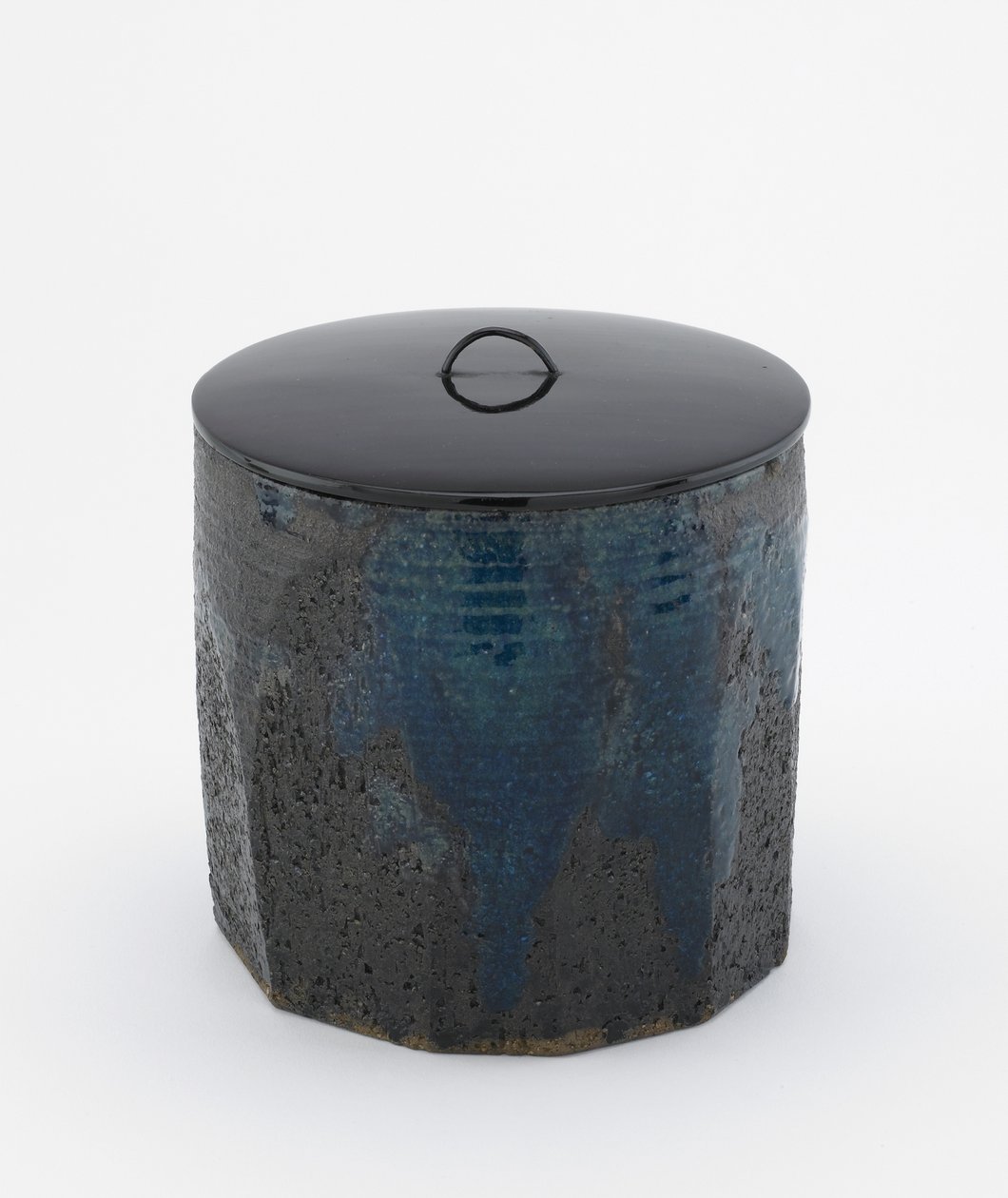 Tea ceremony water jar with faceted sides, Edo period or Meiji era by Japanese School