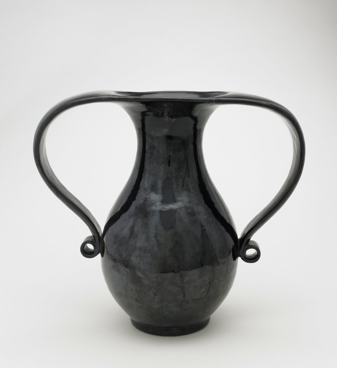 Vase in Mimikuchi Form, Seto, Kyoto-fu or Aichi Prefecture, Edo Period or Meiji Era by Japanese School