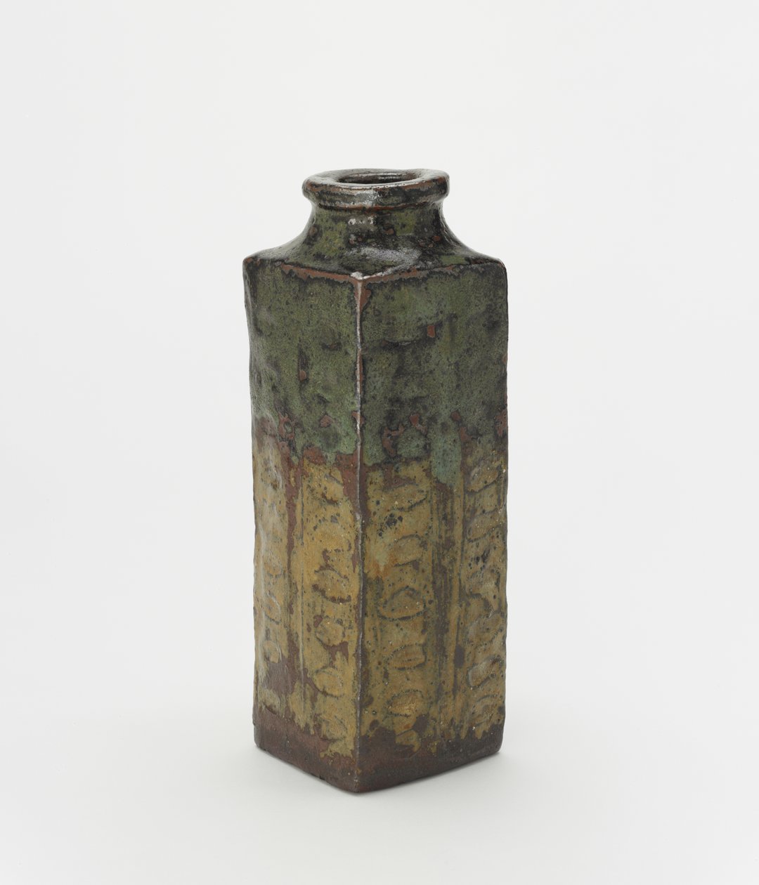 Yatsushiro or Shodai ware vase in the form of an archaic Chinese cong by Japanese School