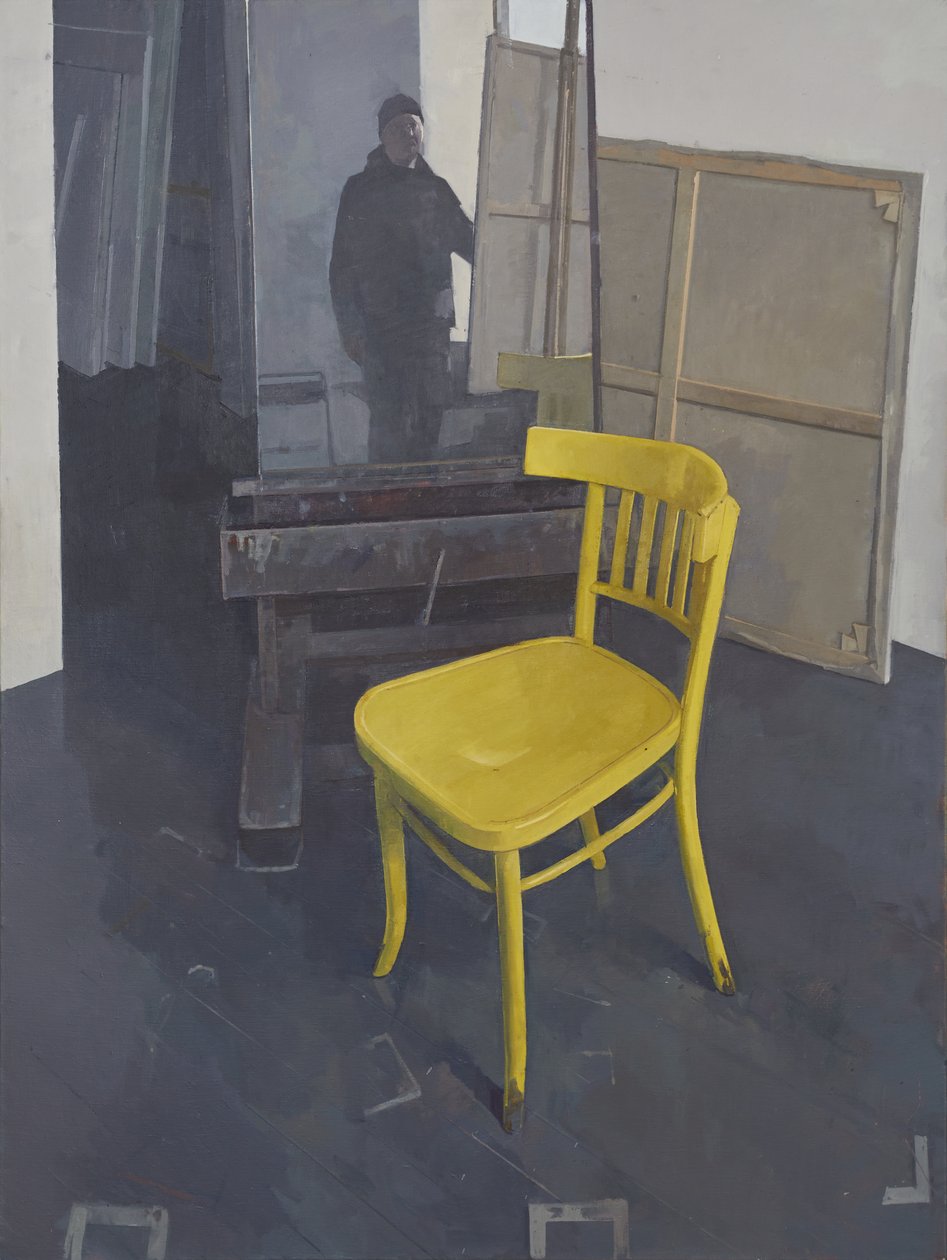 Studio Interior with Yellow Chair, 2023 by Jason Line