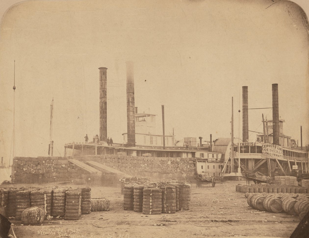 The Steamer Magnolia at the Port of New Orleans, 1858–1861 by Jay Dearborn Edwards