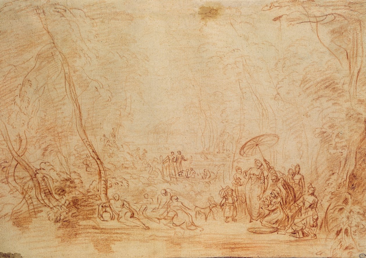 Rescue of Moses from the Water by Jean-Antoine Watteau