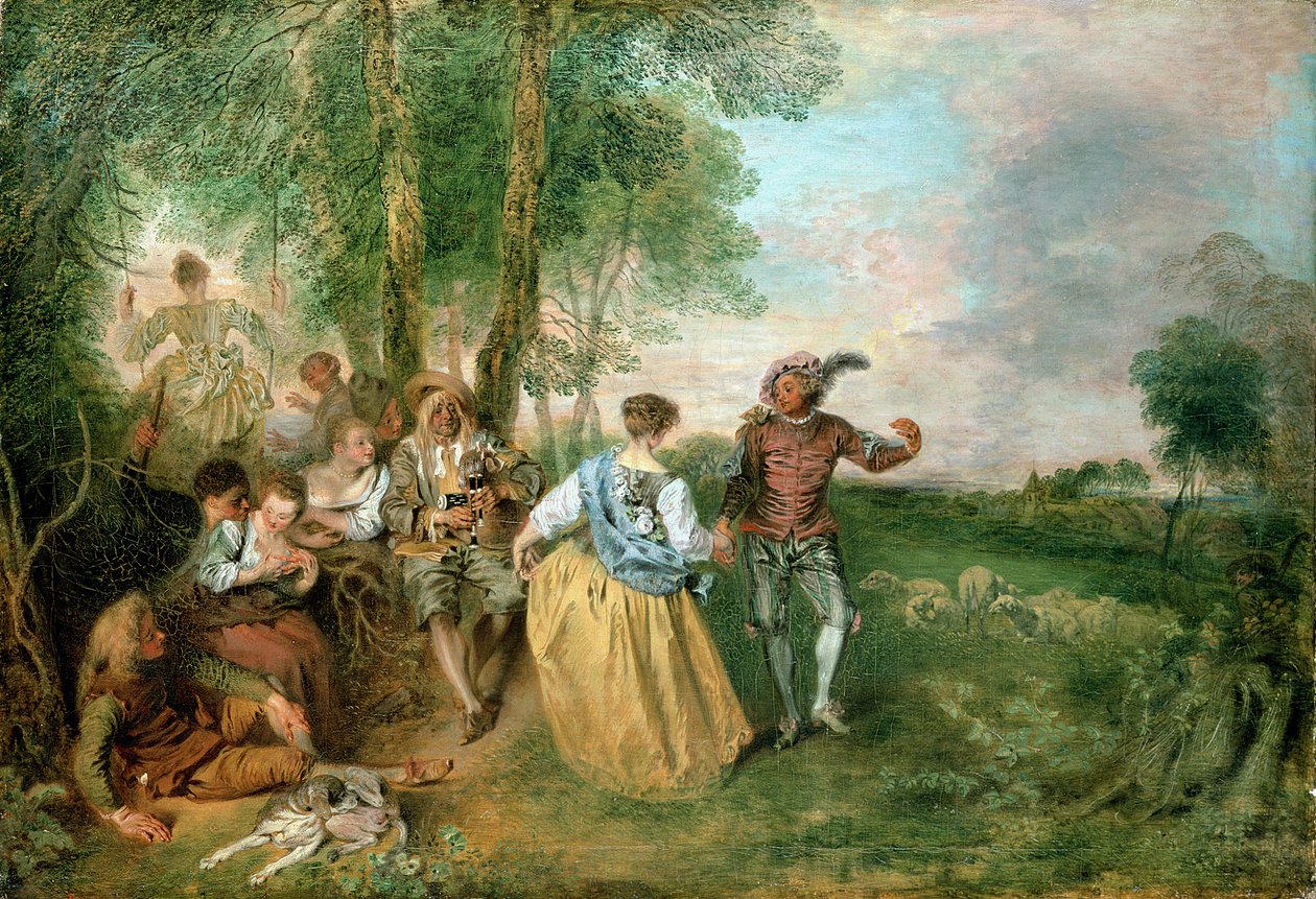 The Shepherds by Jean Antoine Watteau