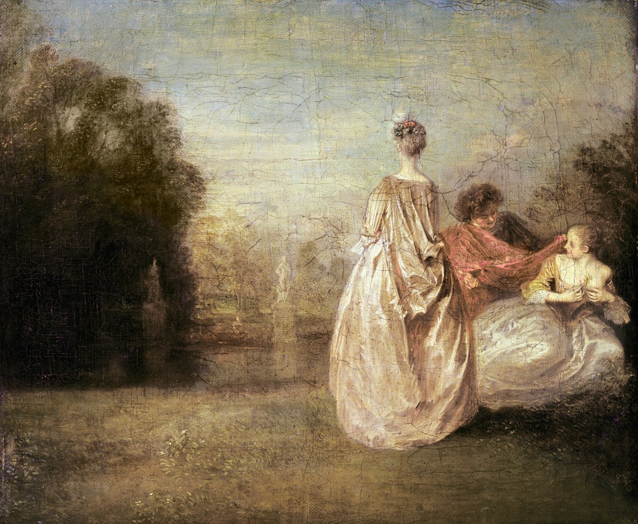 The Two Cousins, 1716-20 by Jean Antoine Watteau