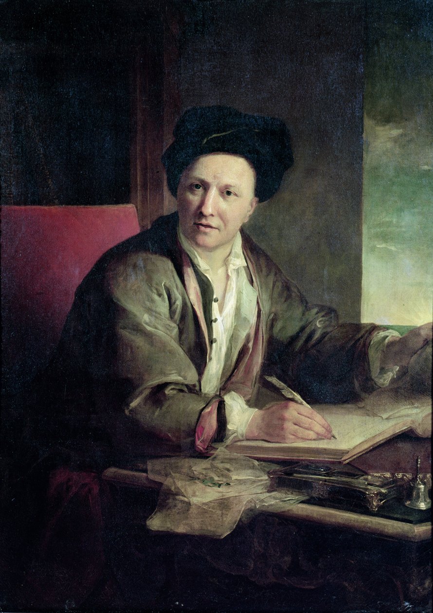 Portrait of Bernard le Bovier de Fontenelle by Jean-Baptiste Greuze