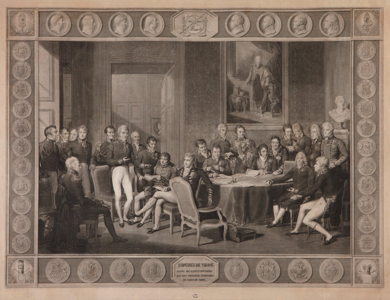Congress of Vienna, plenipotentiary session, 1819 by Jean Baptiste Isabey