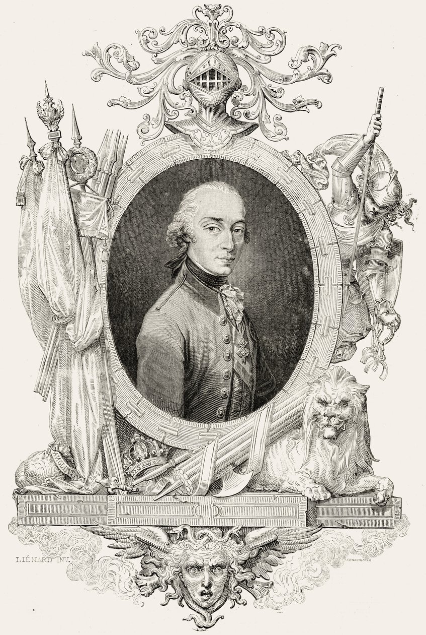 Portrait of Charles Edward Stuart, engraved by Stephane Pannemaker by Jean Baptiste Lienard