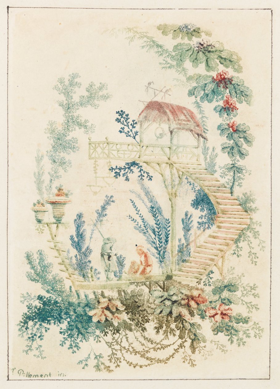 Ornamental Design from Nouvelle Suite de Cahiers Arabesques Chinois a l