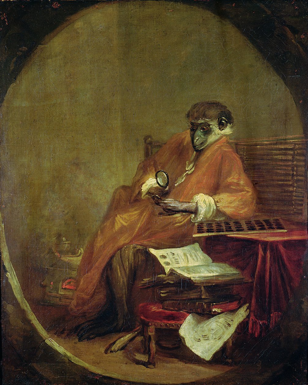 The Monkey Antiquarian by Jean Baptiste Simeon Chardin