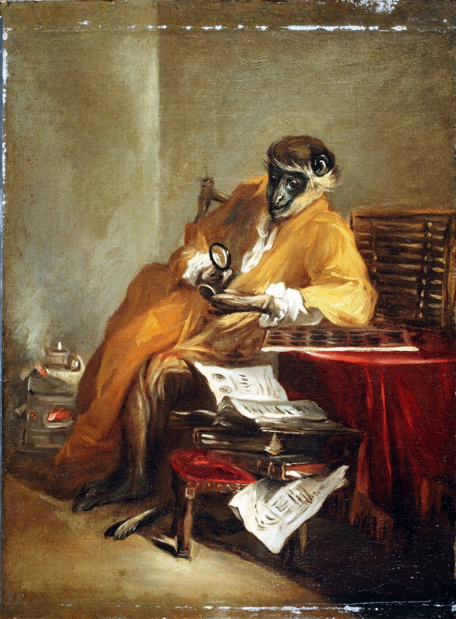 The Monkey Antiquarian by Jean Baptiste Simeon Chardin