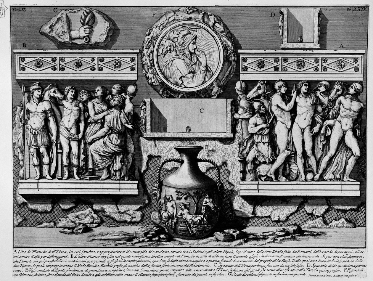 Sarcophagus of Alexander Severus and Julia Mamaea from Monte del Grano by Jean Barbault