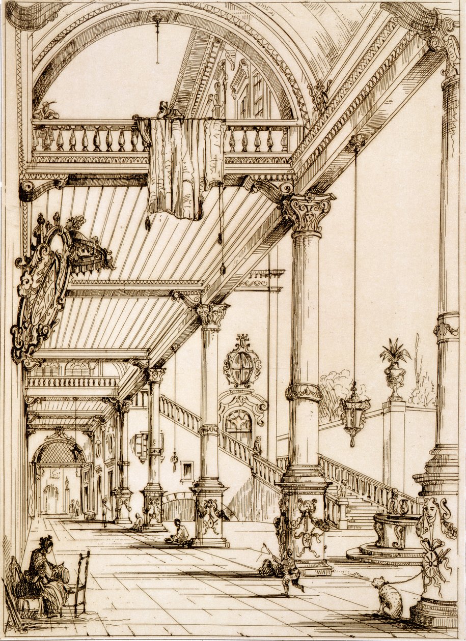 Atrium of a Palace, in Genes, from 