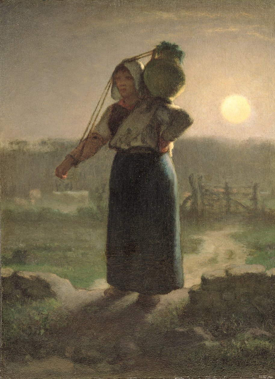 A Milkmaid by Jean-Francois Millet