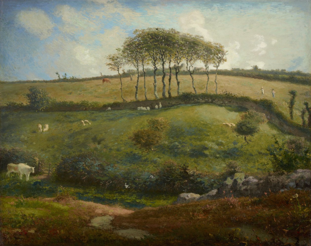 Pasture Near Cherbourg (Normandy) by Jean Francois Millet