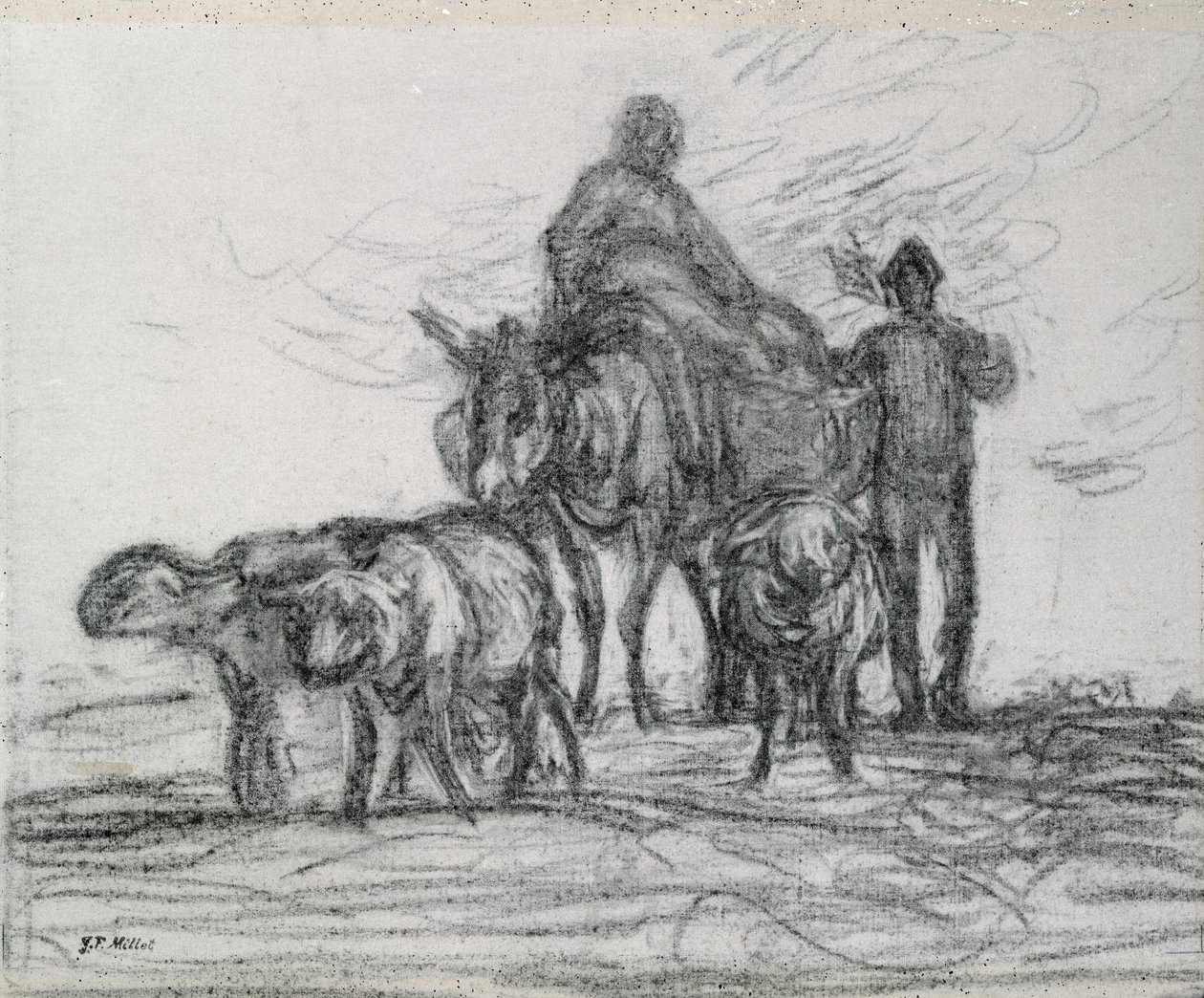 Return from the Fields, 1873 by Jean Francois Millet