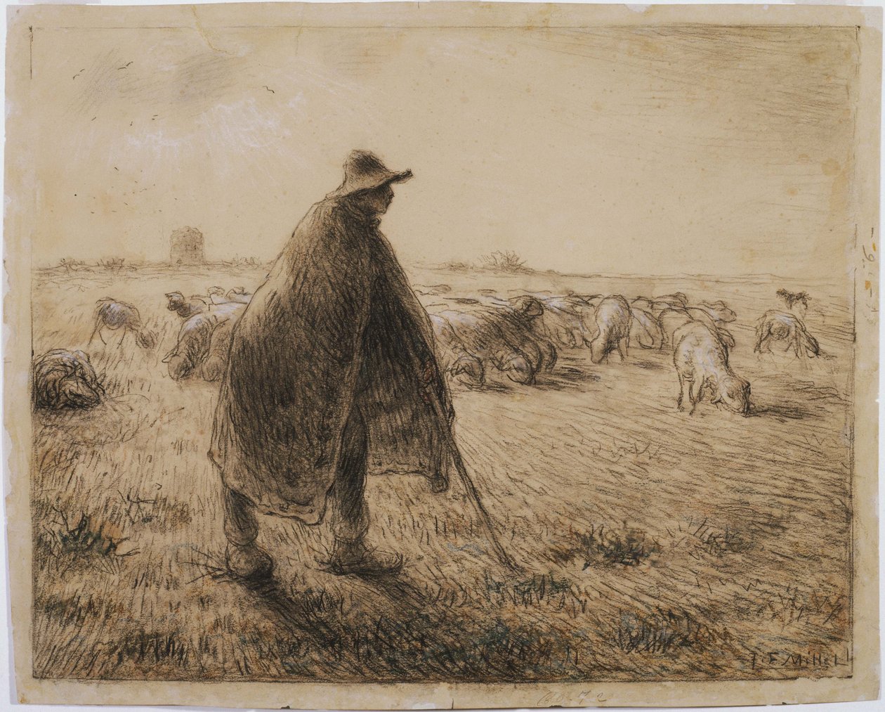 The Shepherd by Jean-Francois Millet