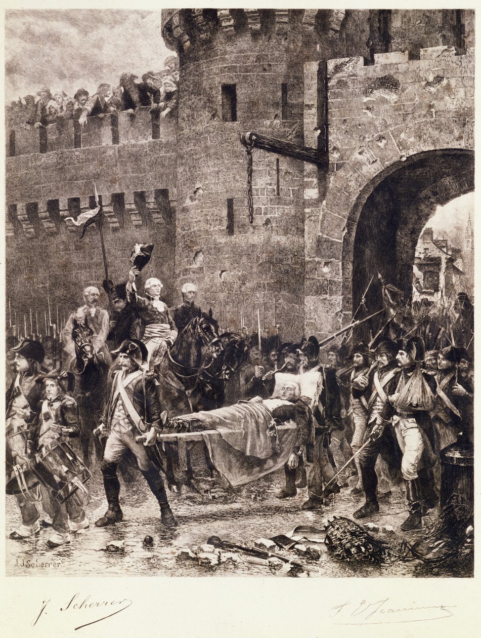 The Death of Bonchamps in 1793 by Jean Jacques Scherrer