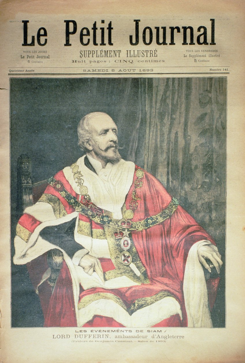 Events in Siam: Lord Dufferin, the British Ambassador, front cover of 