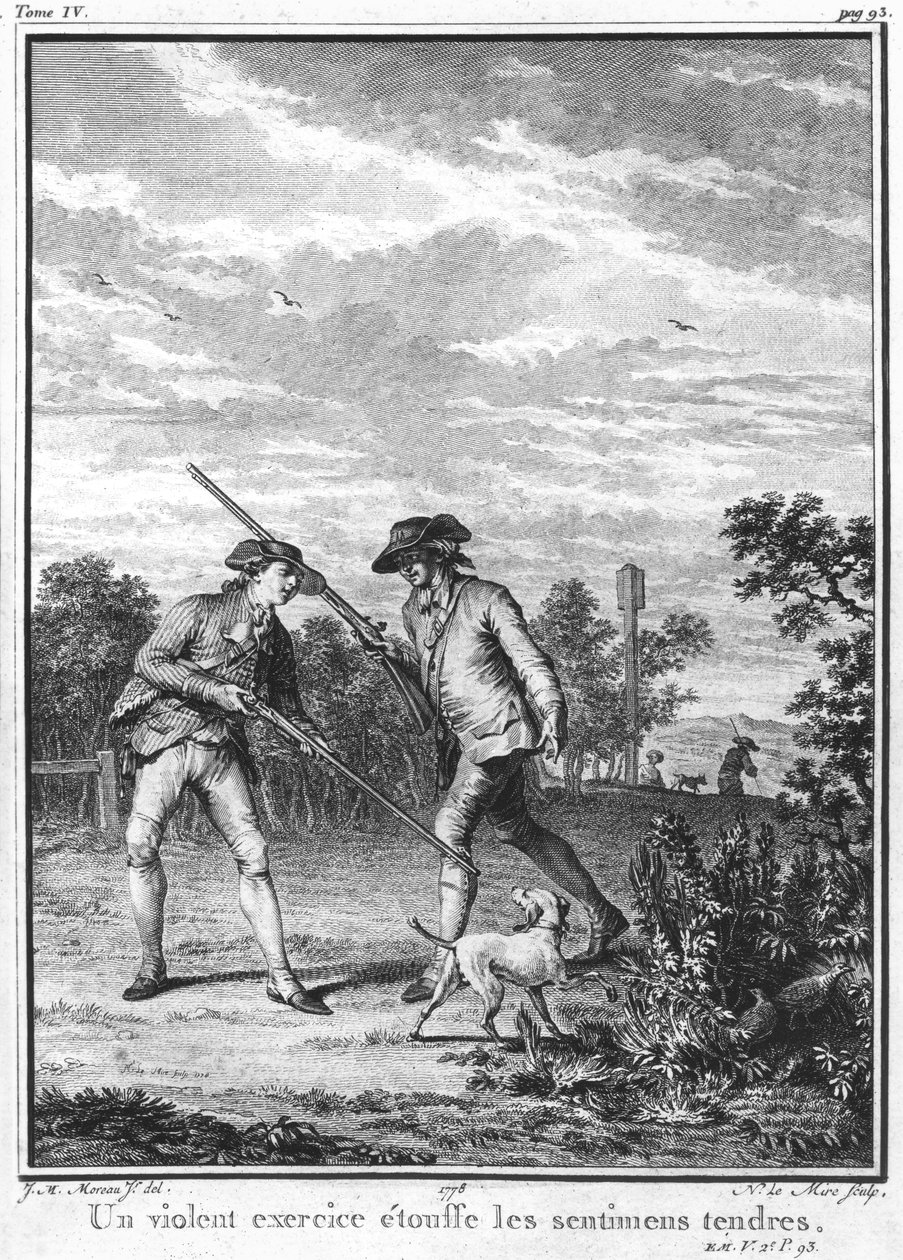 Illustration from 'L'Emile' by Jean-Jacques Rousseau, Engraved by Noel ...