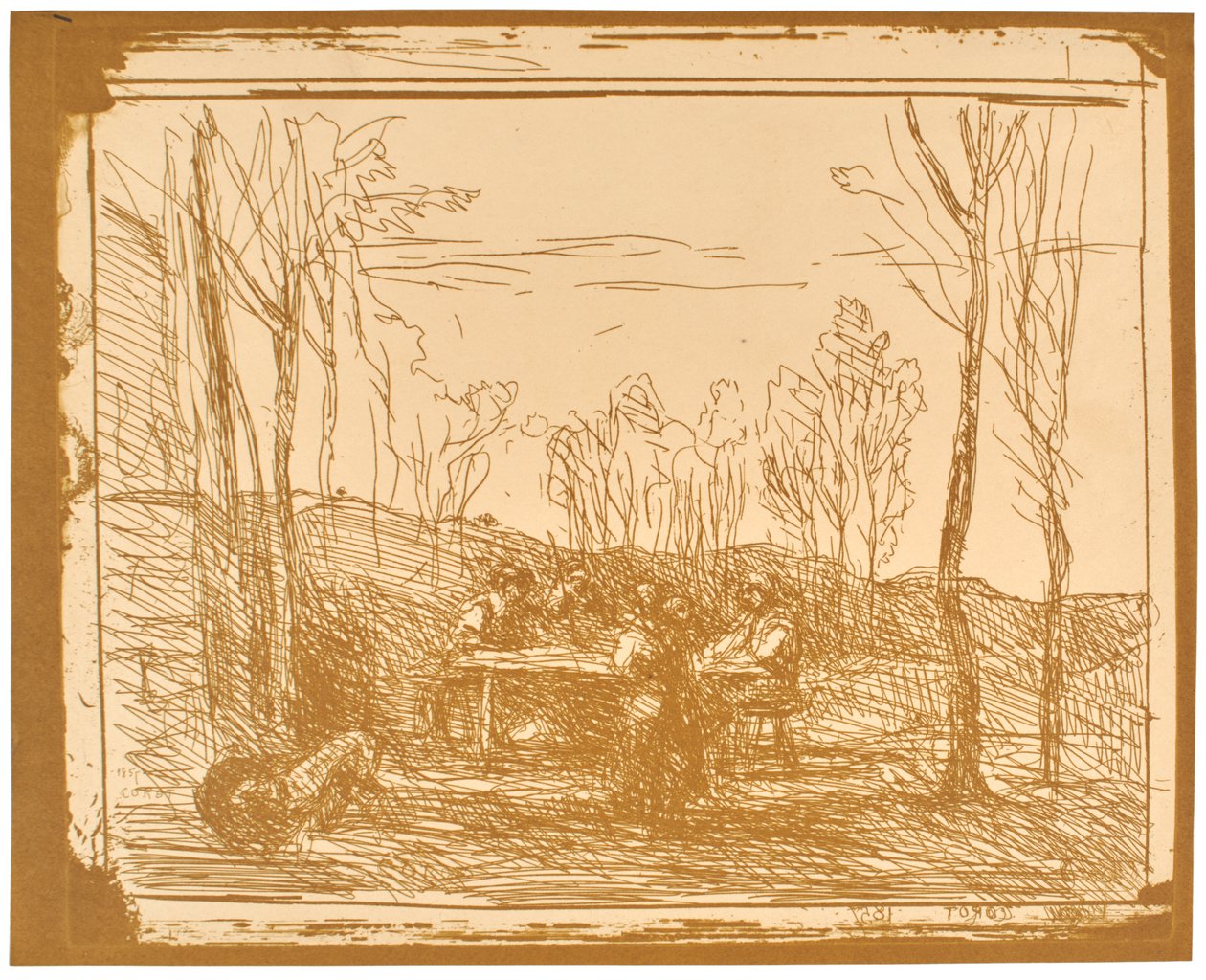 Lunch in the Clearing by Jean-Baptiste-Camille Corot
