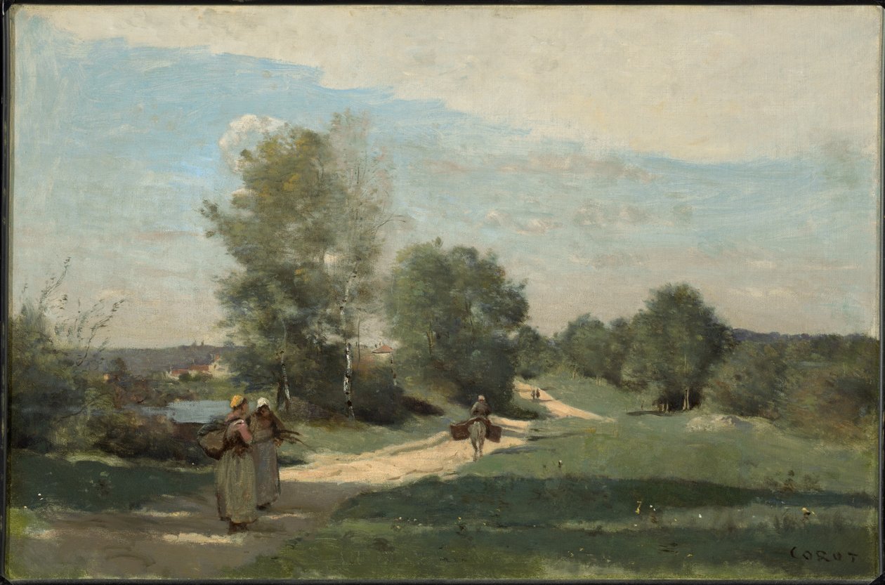 Road by the Water by Jean-Baptiste-Camille Corot